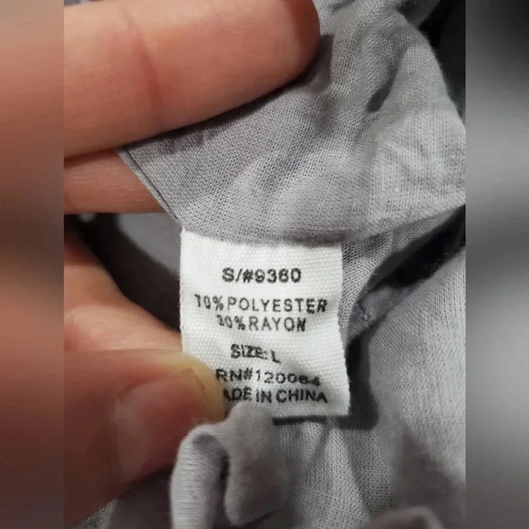 Womens Gray Chambray ankle length Open back Jumpsuit Large - Picture 6 of 9